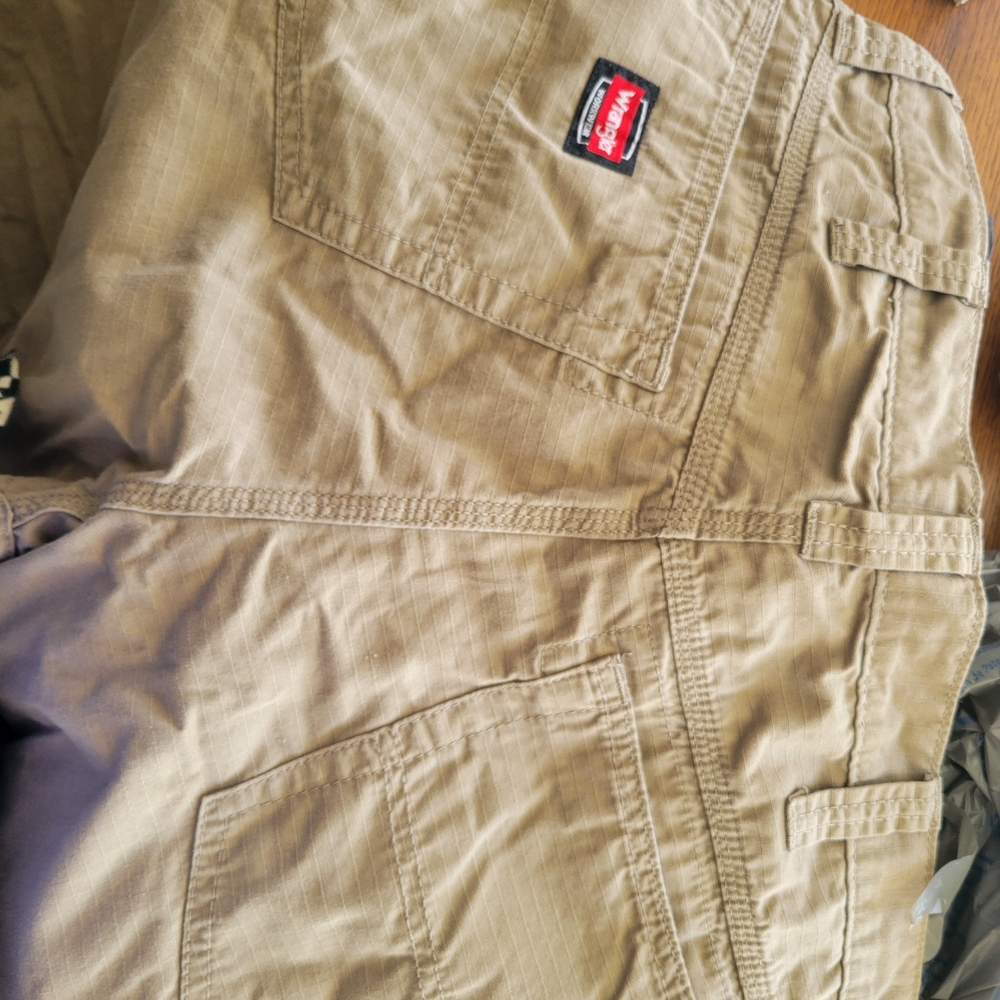 Wrangler Men's Khaki Work Chinos - Light Tan - Picture 5 of 8
